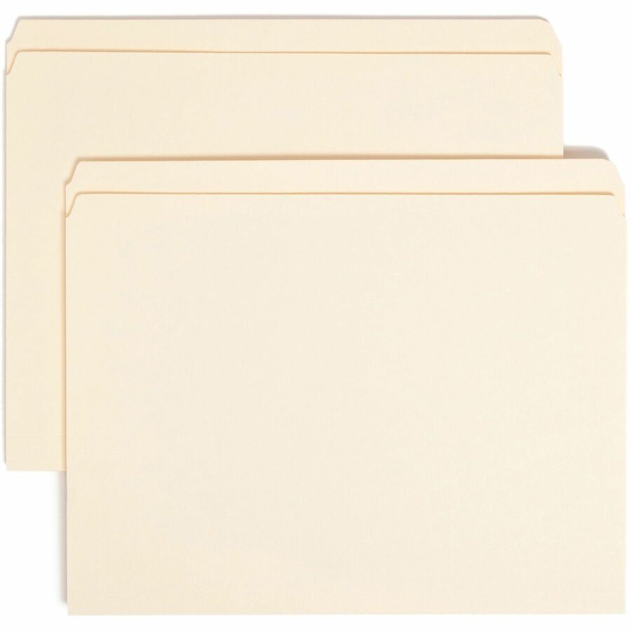 Cut,　File　Top　Tab,　Smead　Folders,　100/Box　Manila　Straight　Letter　Reinforced　Size