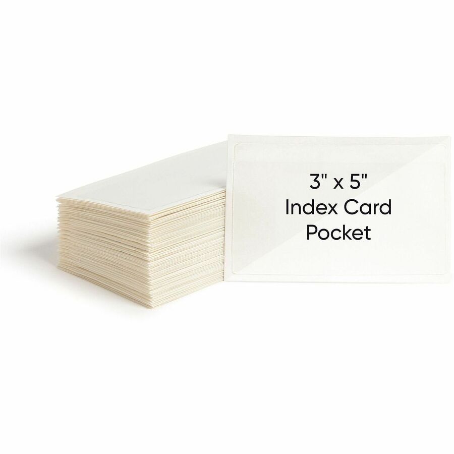 Smead SelfAdhesive Pockets 5 5/16" x 3 5/8" Sheet Clear Poly 100 / Box
