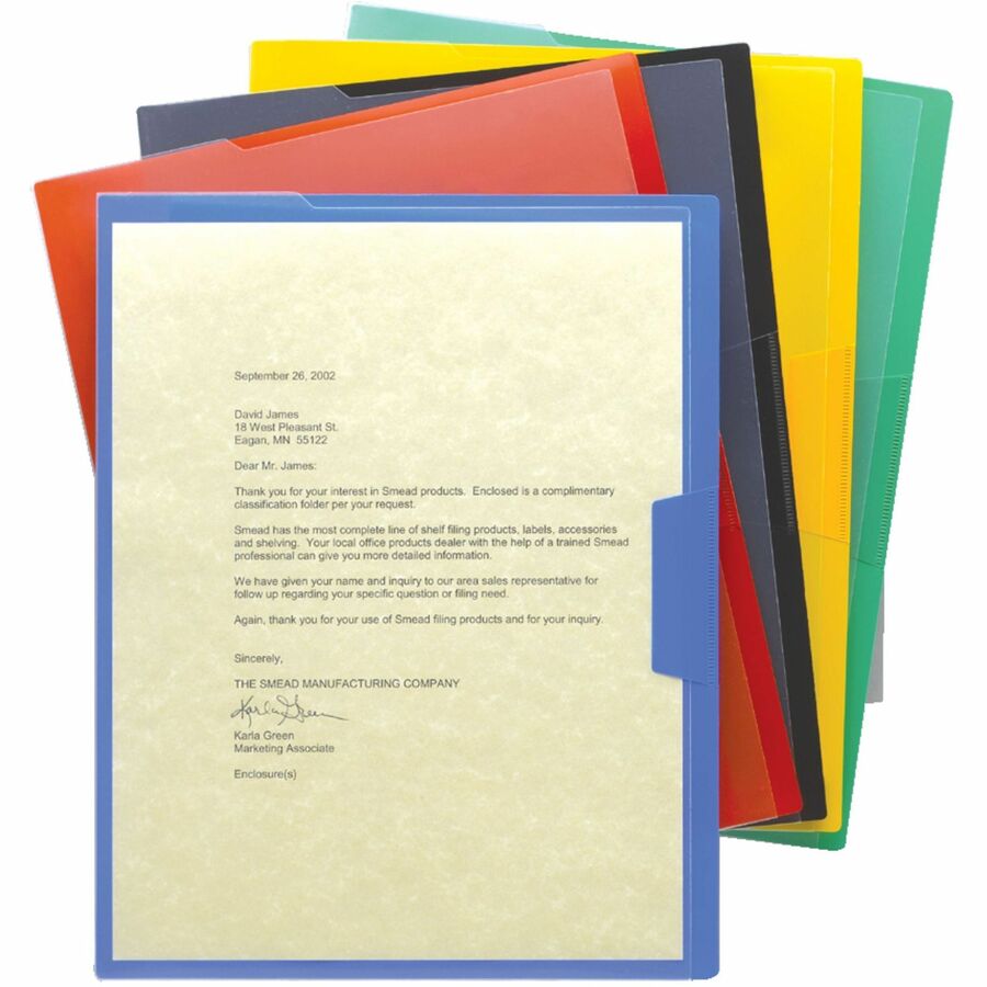 Smead Organized Up Poly Opaque Project Jackets, Letter Size, Assorted ...