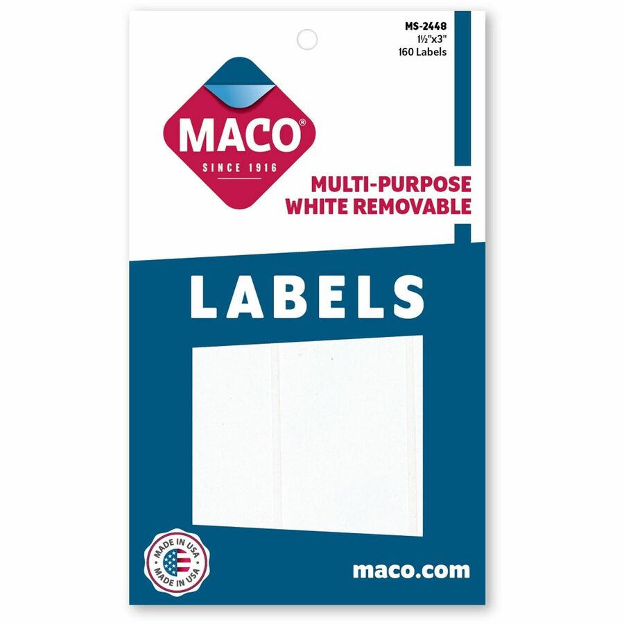 MACO White MultiPurpose Labels