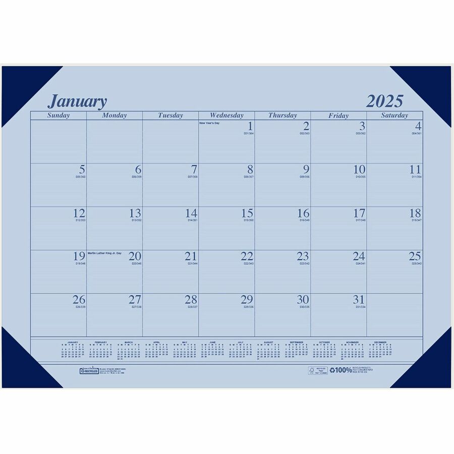 House of Doolittle Ecotones Compact Calendar Desk Pads Zerbee