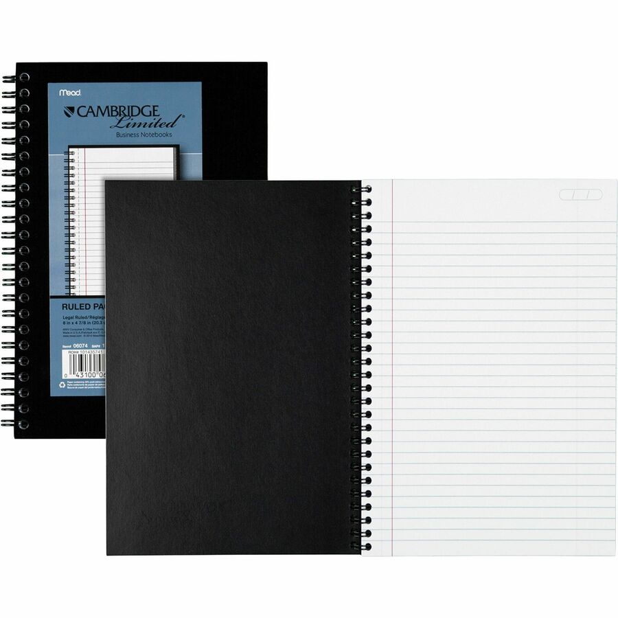 Cambridge Side Bound Guided Business Notebook Linen Meeting Notes