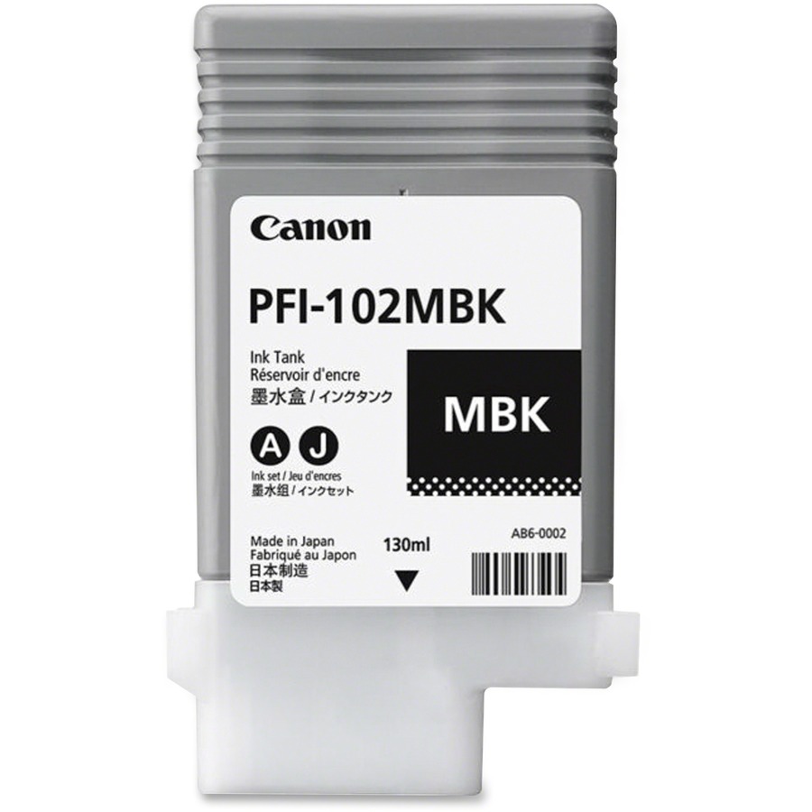 Canon PFI-102MBK Original Inkjet Ink Cartridge - Matte Black - 1