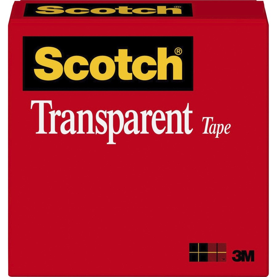 3 pk. - Scotch 1W Transparent Tape Rolls - 72 Yards - 3 Core