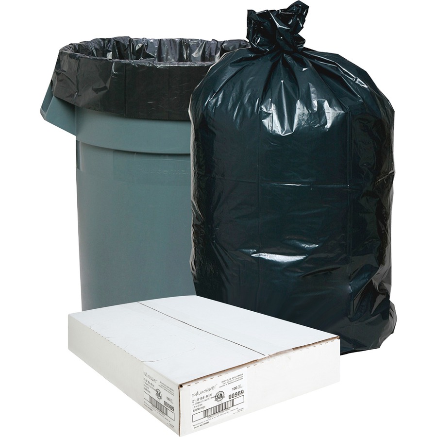 55 Gallon ECO Low Density Black Trash Can Liner