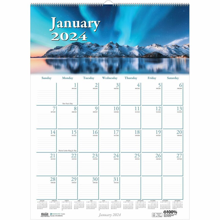 House of Doolittle Earthscapes Scenic Wall Calendars Julian Dates