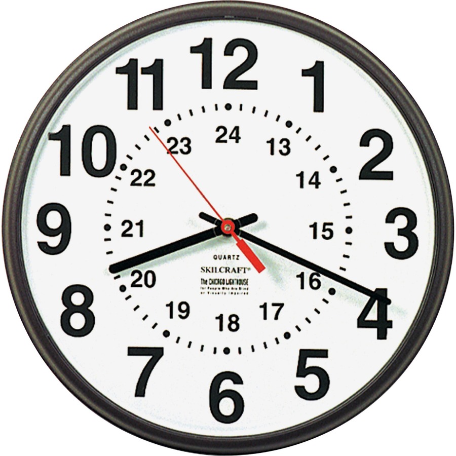 Clock Face With 12 And 24 Hour Time