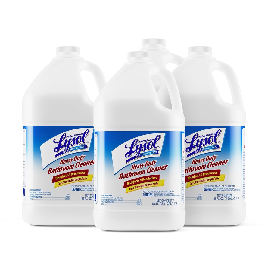4) 1-Gallon Bottles of Lysol Heavy Duty Bathroom Cleaner and (4) 1
