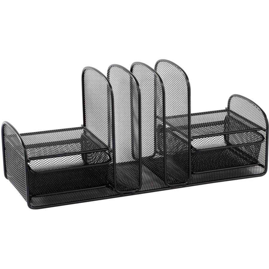 Safco Onyx Wire Mesh Desktop Organizer - 5 Compartment(s) - 1