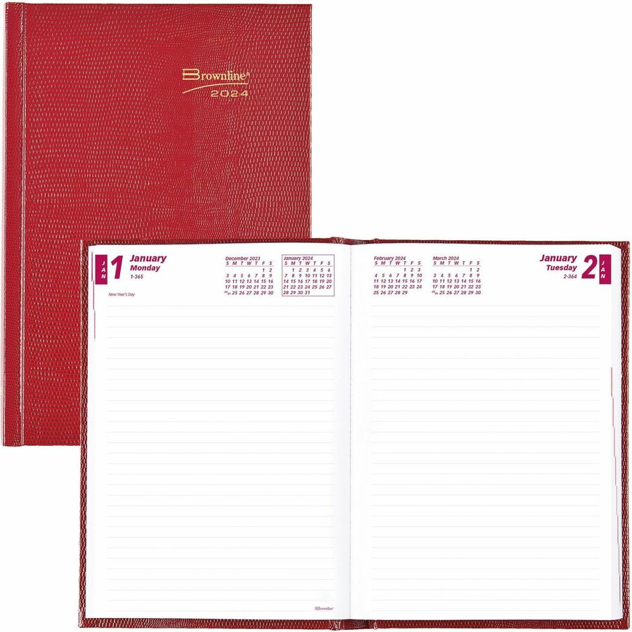 At-A-Glance Planner Refill - Julian Dates - Weekly - 1 Year - January 2024  - December 2024 - 7:00 AM to 6:00 PM - Hourly - 1 Week Double Page Layout -  5 1/2 x 8 1/2 Sheet Size - 7-ring - Paper - 1 Each 