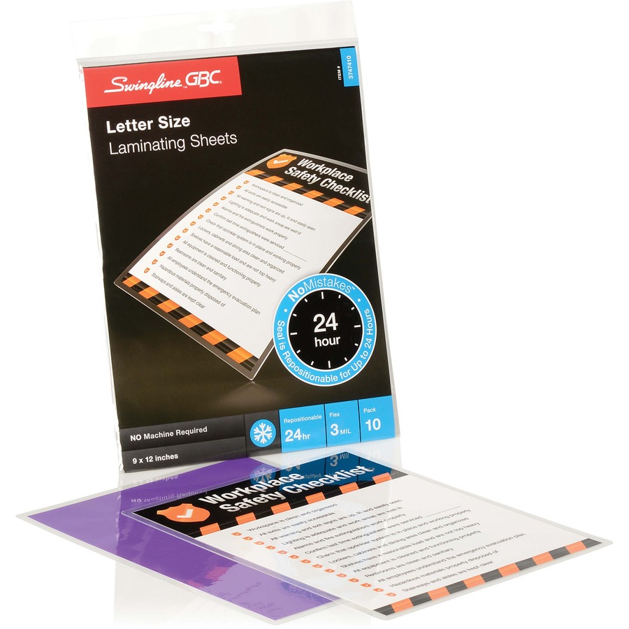 Letter Size 5mil Adhesive Backed Laminating Pouch Sheets Laminate