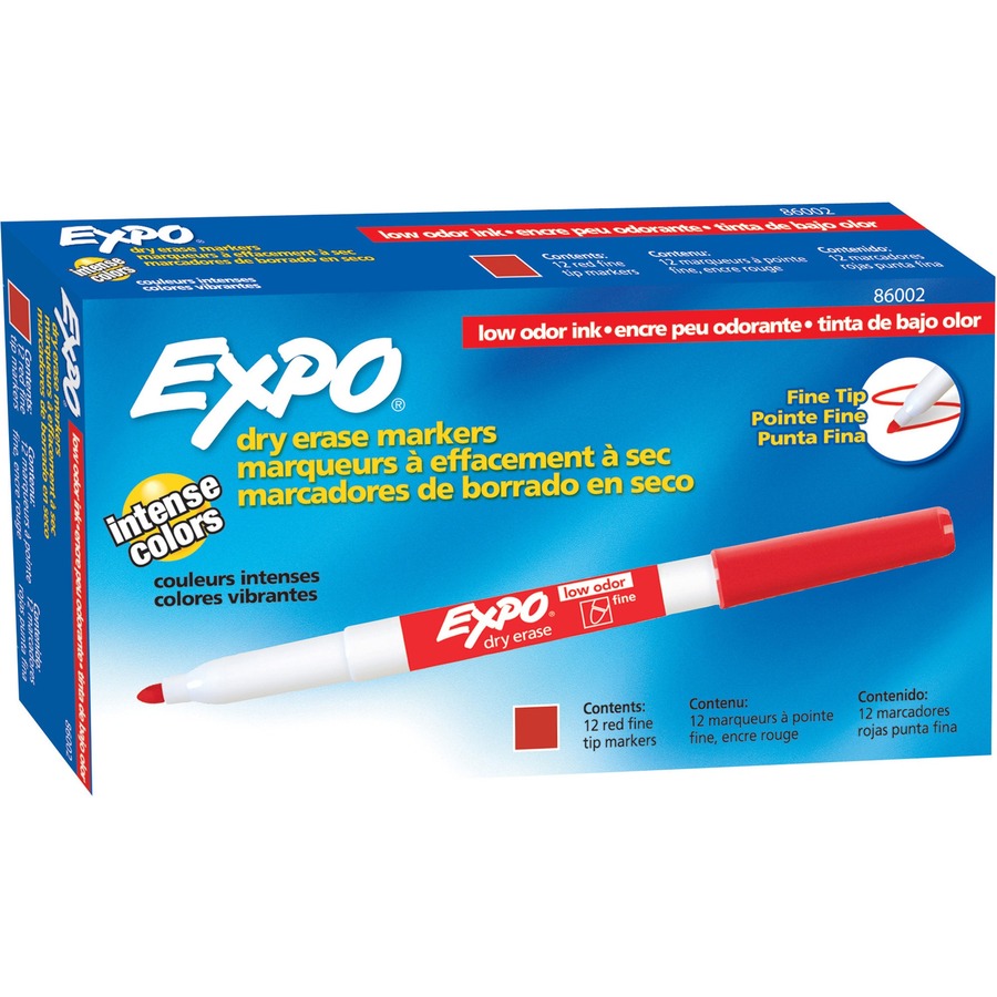 EXPO Low Odor Dry Erase Markers Ultra Fine Point Assorted Colors Pack Of 4  - Office Depot