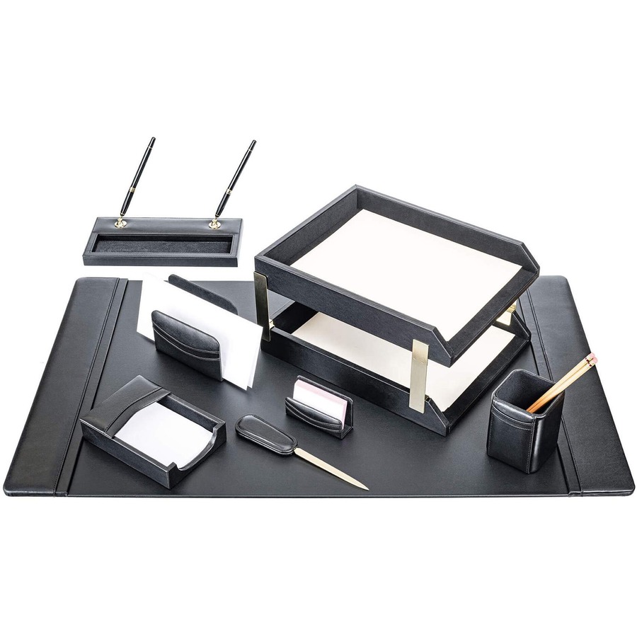 Dacasso Leather 10-Piece Desk Set D1020 | Bulk Office Supply