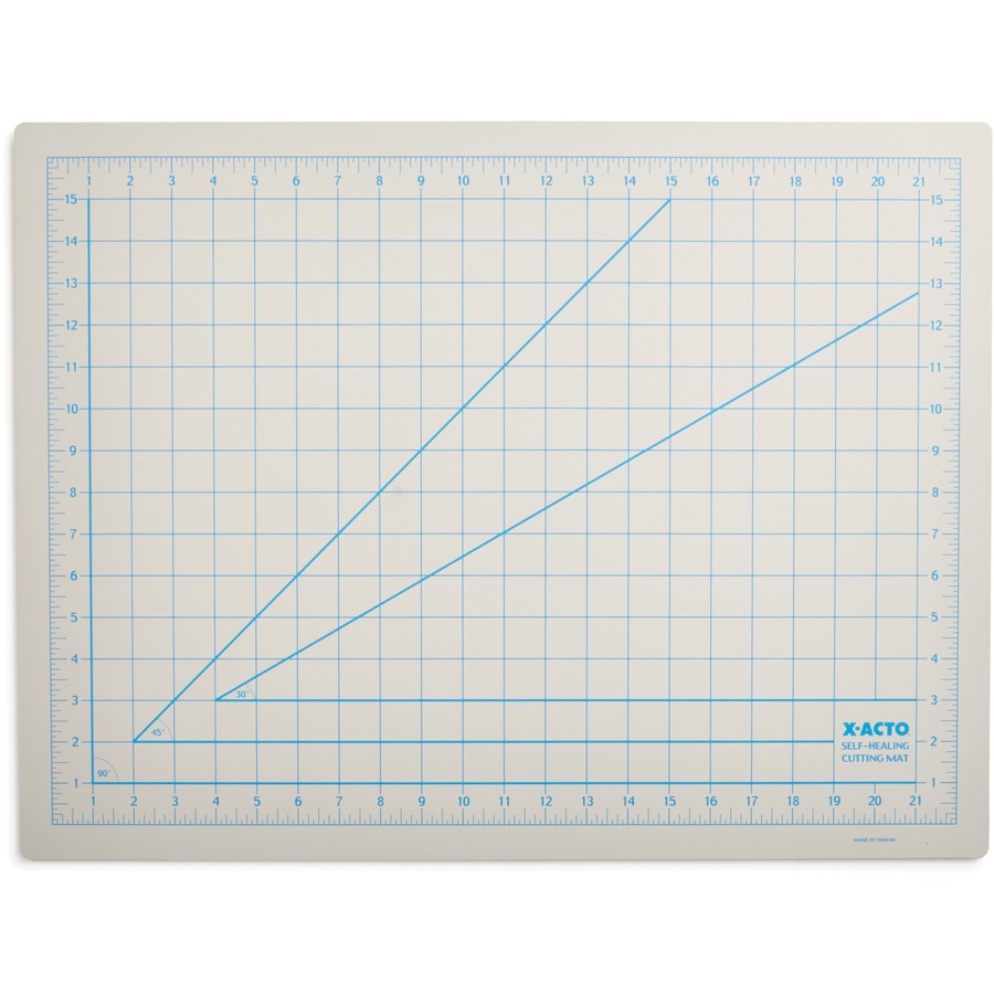 Self-Healing Cutting Mat, Nonslip Bottom, 1 Grid, 24 x 36, Gray