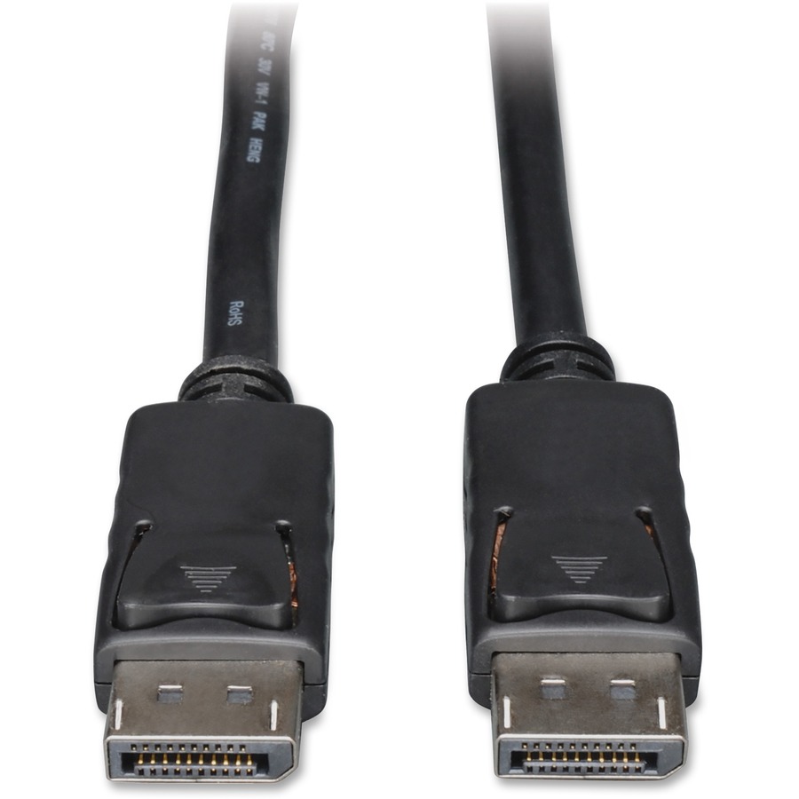 Tripp Lite DisplayPort Cable with Latching Connectors 4K 60 Hz (M/M) Black  15 ft. (4.57 m) - (M/M) 15-ft. - R&A Office Supplies