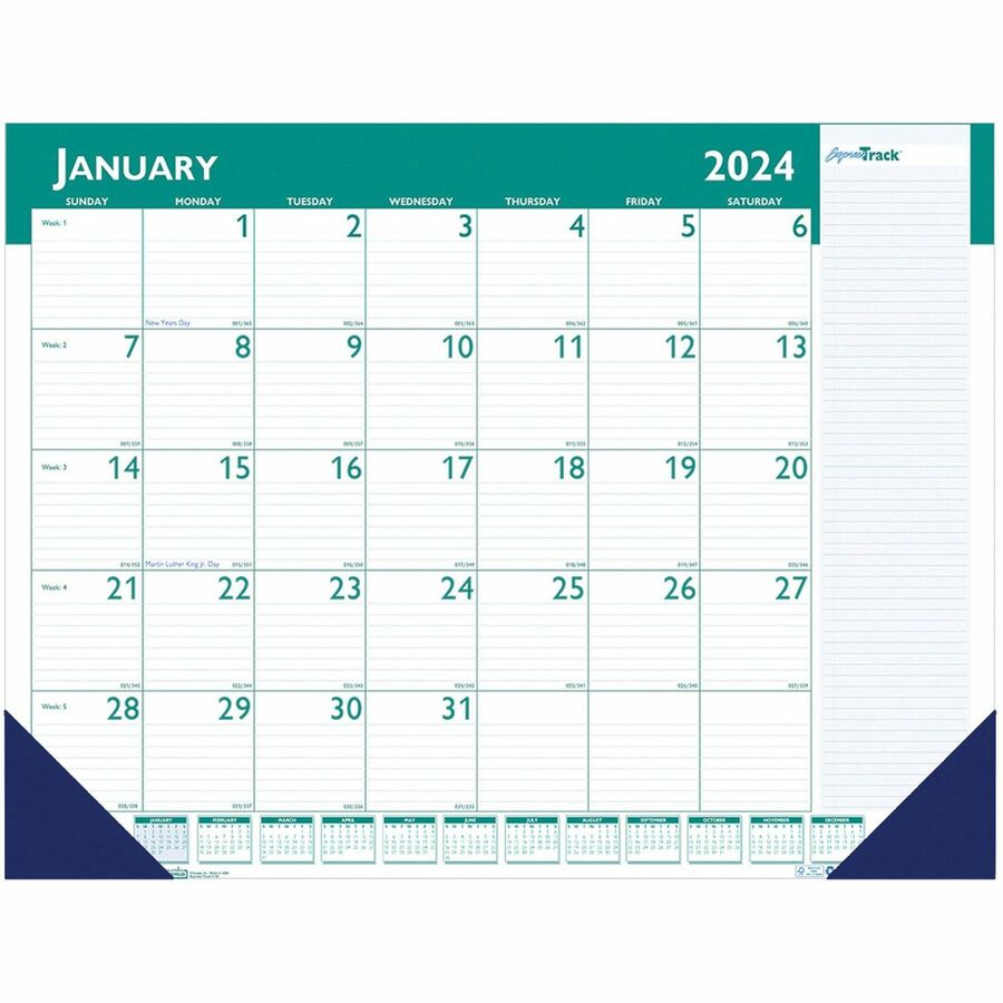House Of Doolittle Expresstrack Desk Pad Calendar Julian Dates Monthly 1 1 Year January 21 Till January 22 1 Month Single Page Layout 22 X 17 Sheet