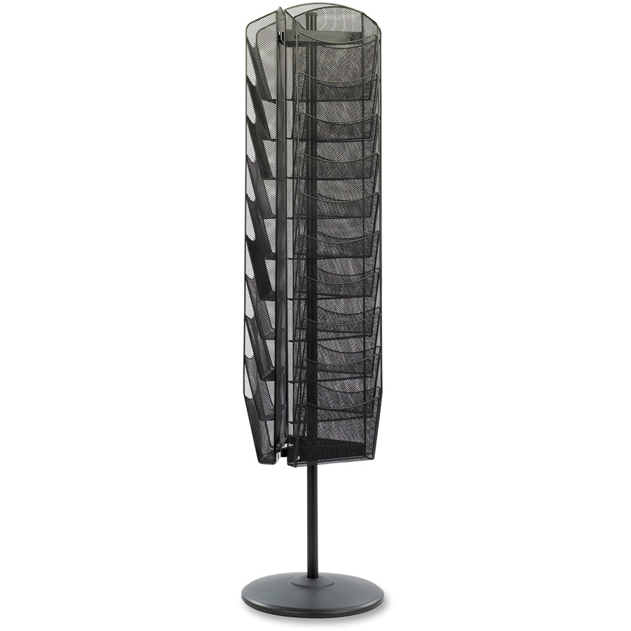 Onyx Rotating Mesh Magazine Rack - 30 Compartment(s) - Compartment