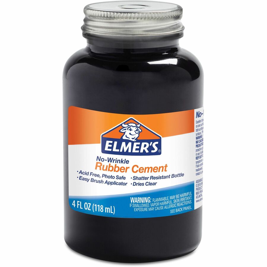 Elmer's 8 oz Bottle with Brush Rubber Cement