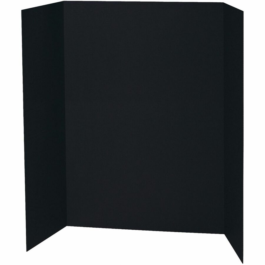Pacon Presentation Boards - 36 Height x 48 Width - Black Surface -  Tri-fold - 24 / Carton - Brooker Business Products