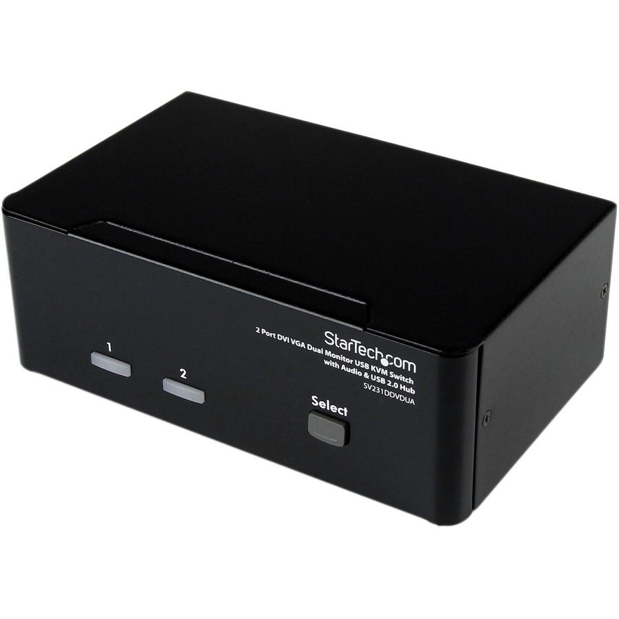 StarTech.com 2 Port DVI VGA Dual Monitor KVM Switch USB with Audio & USB  2.0 Hub - The Office Point