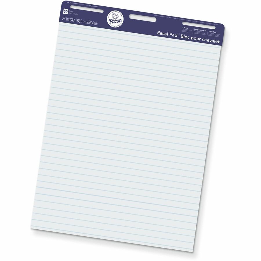 School Smart Ruled Flip Chart Paper, 34 X 27 Inches, 50 Sheets