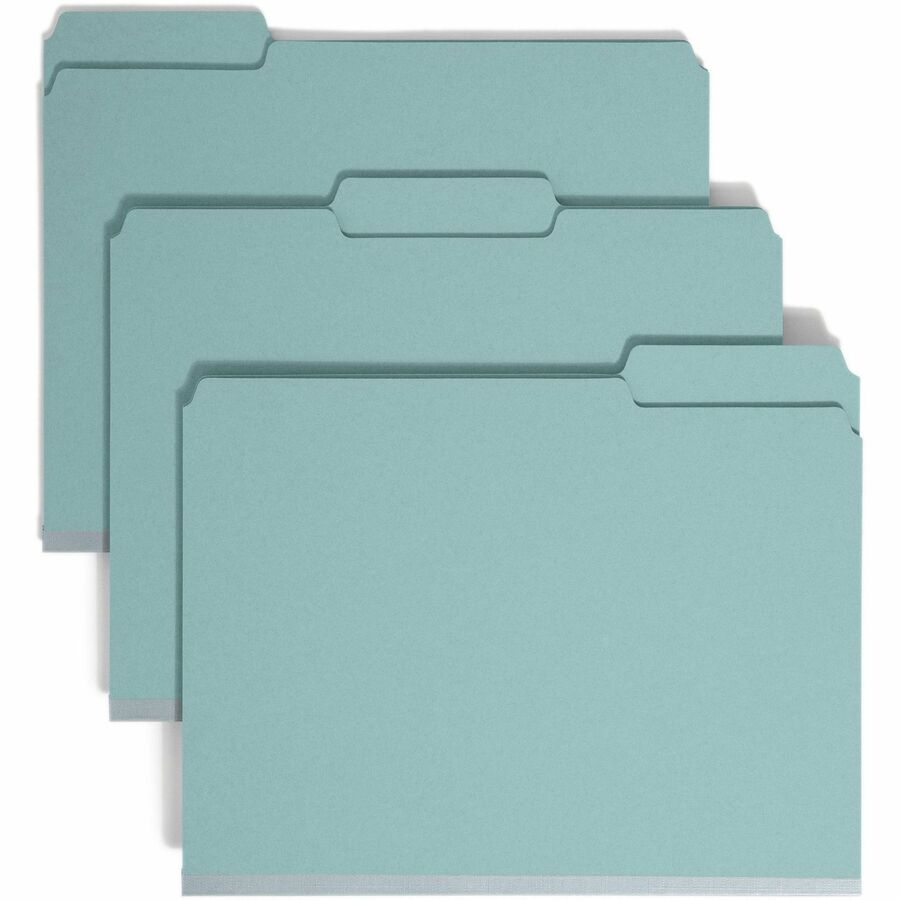 Smead 14937 Blue Colored Pressboard Fastener File Folders with ...