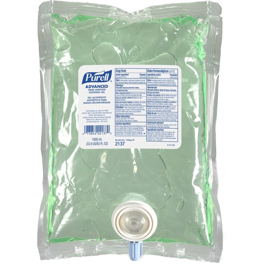 Purell Advanced Gel Hand Sanitizer 1 Liter Refill Bag (4 PACK) – CDE