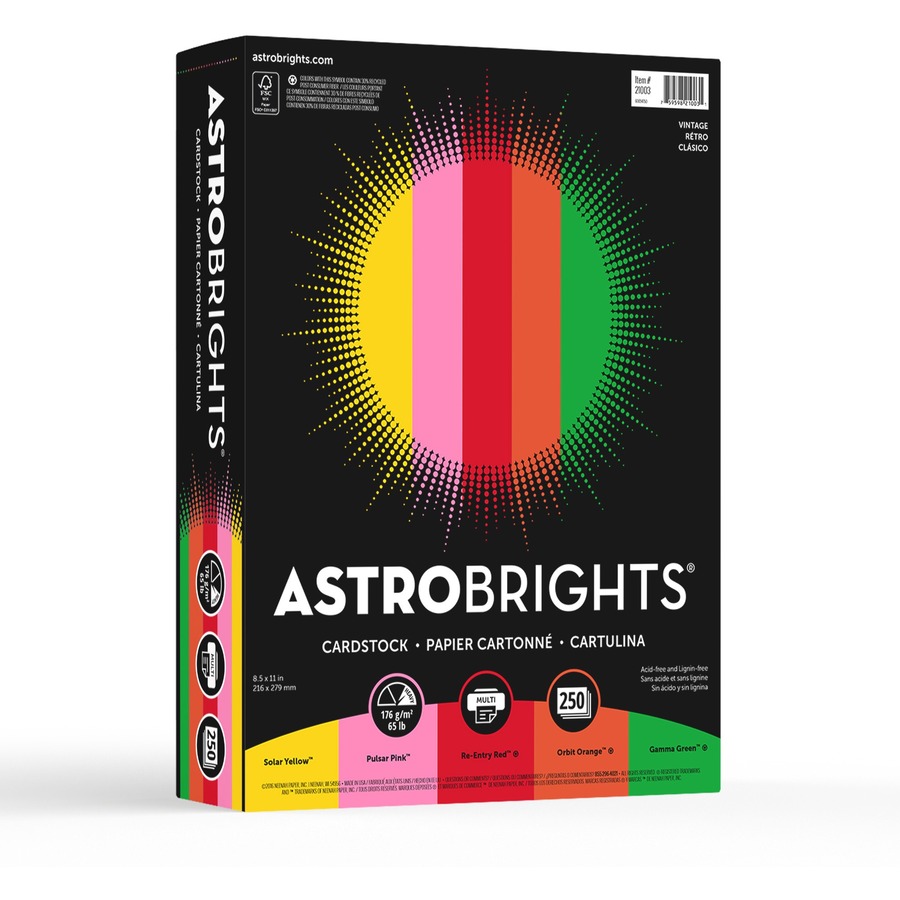 Astrobrights 8.5X11 Card Stock Paper - PLANETARY PURPLE - 65lb