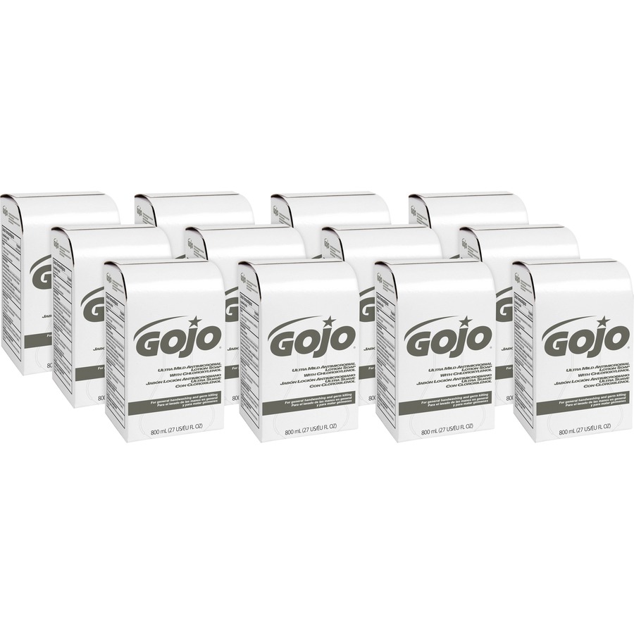 Gojo® Ultra Mild Antimicrobial Lotion Soap Refill - Coconut ScentFor - 27.1  fl oz (800 mL) - Kill Germs - Hand - White - Leak Proof
