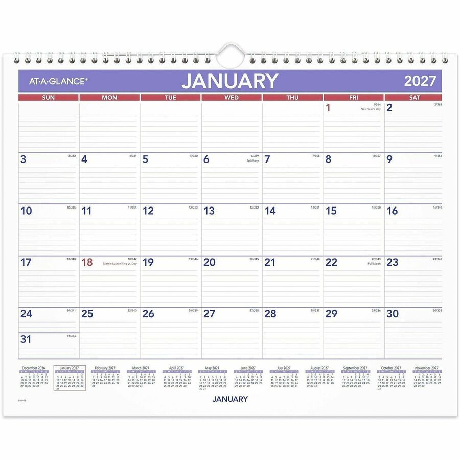 At A Glance Monthly Wall Calendar At A Glance Monthly Wall Calendar