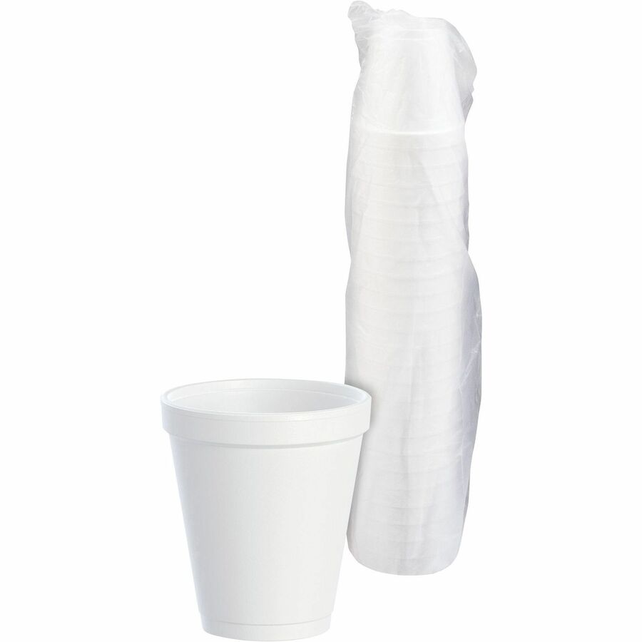 Buy 8 Oz Disposable Foam Cups (50 Pack), White Foam Cup Insulates