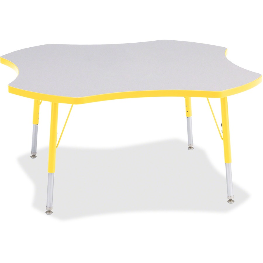 Jonti-Craft Berries Elementary Height Prism Four-Leaf Table - Laminated ...