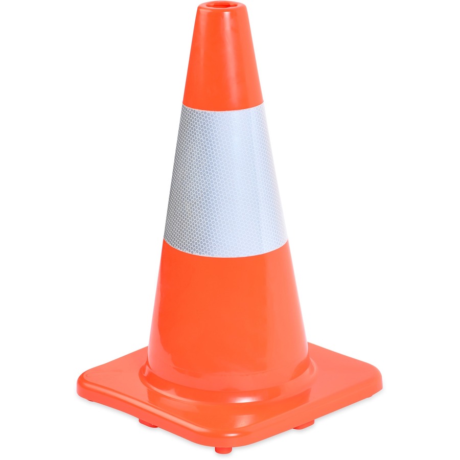 Tatco Sturdy Molded Reflective Traffic Cone - Cone Shape - Reflective ...