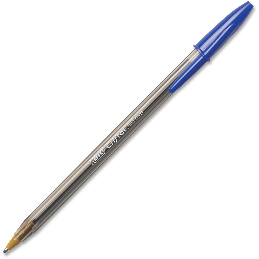 12 PCS BIC Cristal 1.0mm Ballpoint Pen Medium Smooth Writing 1 BOX Blue nov