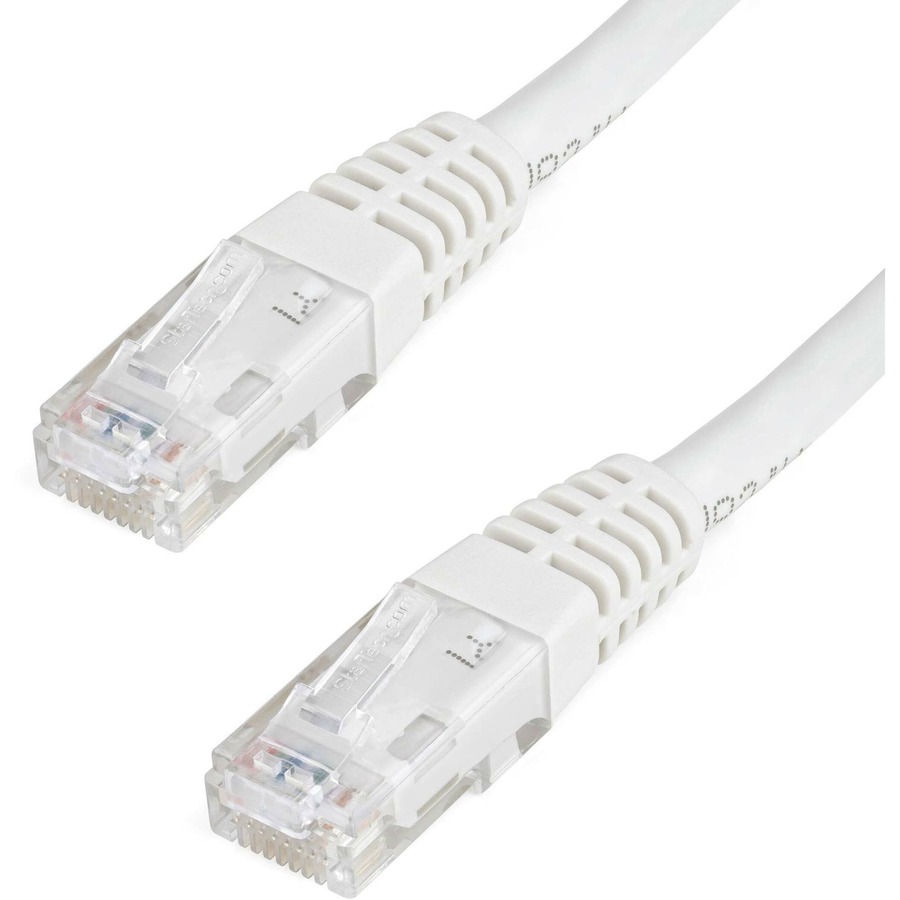 StarTech.com 25ft CAT6 Ethernet Cable - White Molded Gigabit - 100W PoE UTP  650MHz - Category 6 Patch Cord UL Certified Wiring/TIA - 25ft White CAT6  Ethernet cable delivers Multi Gigabit 1/2.5/5Gbps