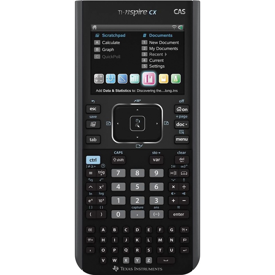 Texas Instruments Ti Nspire Cx Graphing Calculator 100 Mb 64 Mb 3 20 Battery Powered Black White 1 Each