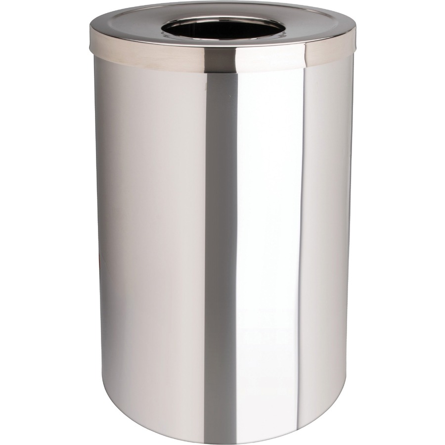 HLS Commercial 15-Gallon Round Open Top Trash Can