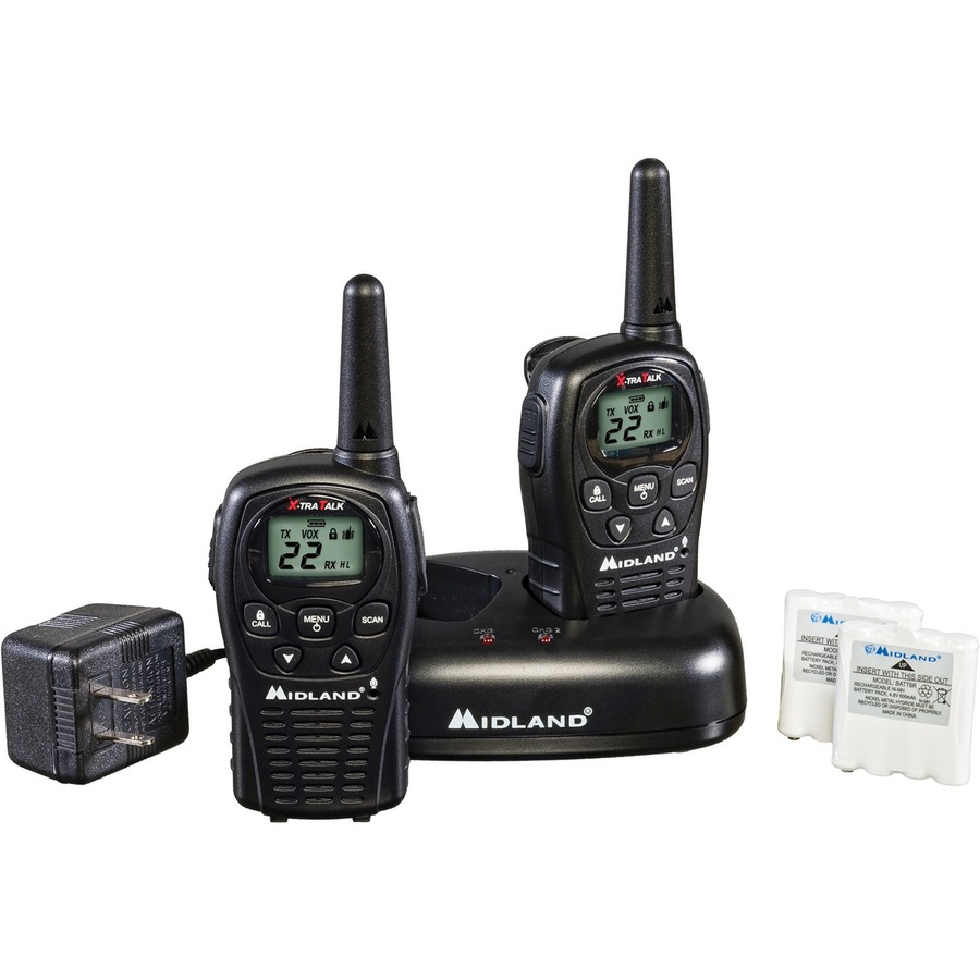 Midland LXT500VP3 Two-way Radio 22 Radio Channels 22 GMRS/FRS Upto  126720 ft Auto Squelch, Keypad Lock, Silent Operation Water Resistant  Filo CleanTech