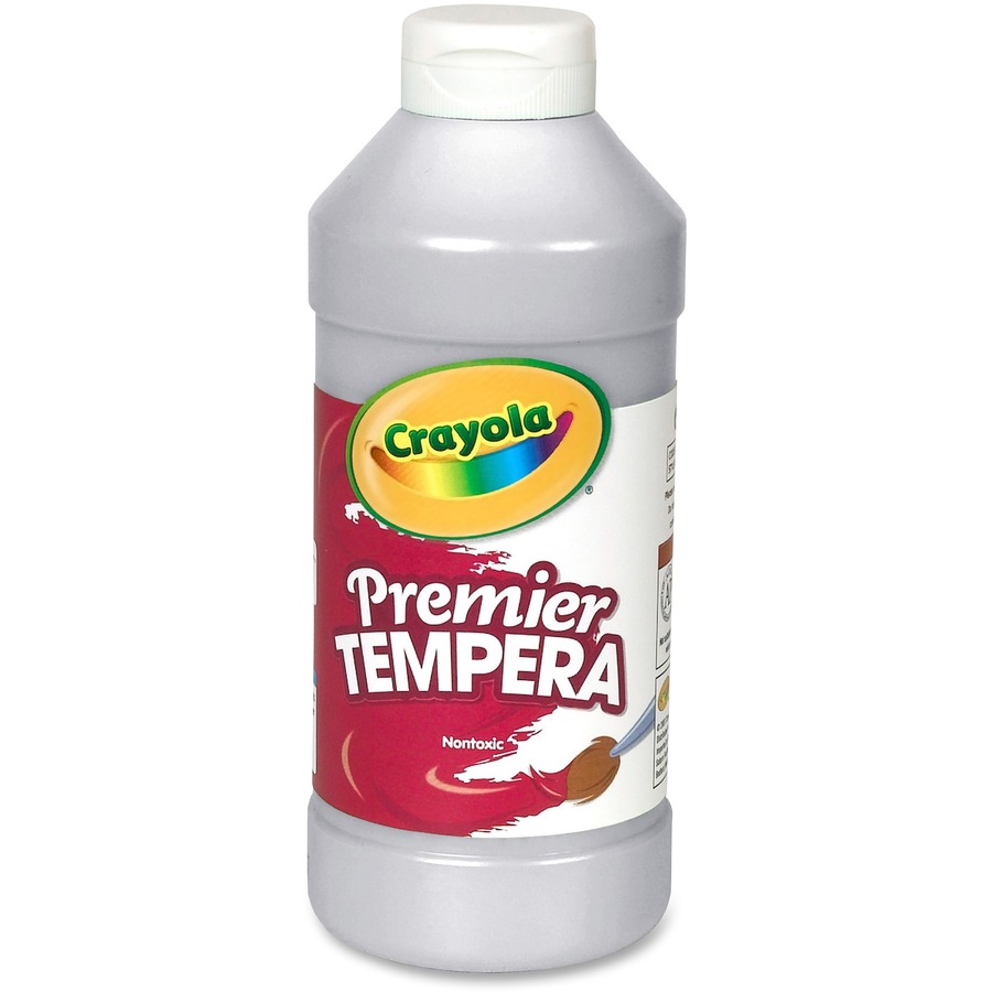 Crayola Premier Tempera Paint - 16 Fl Oz - 1 Each - Silver - Office 