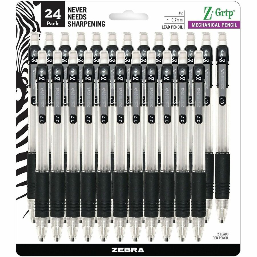 ぺんぎん Zebra Pen Z-Grip Mechanical Pencil, 0.7 mm, HB #2 Graphite, Black