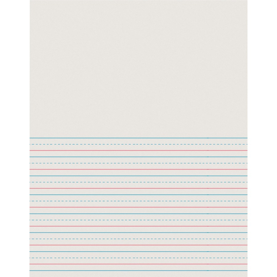 School Smart Cursive Ruled Notebook Paper with Margin - 8 in x 10 1/2 in - Ream of 500 - White