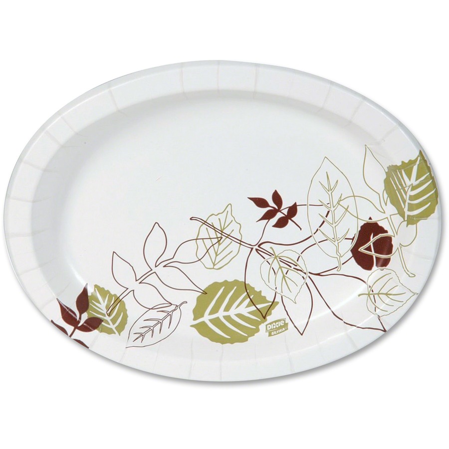 Dixie Basic® Lightweight Paper Plates by GP Pro - Microwave Safe - White -  Paper Body - 125 / Pack - Servmart