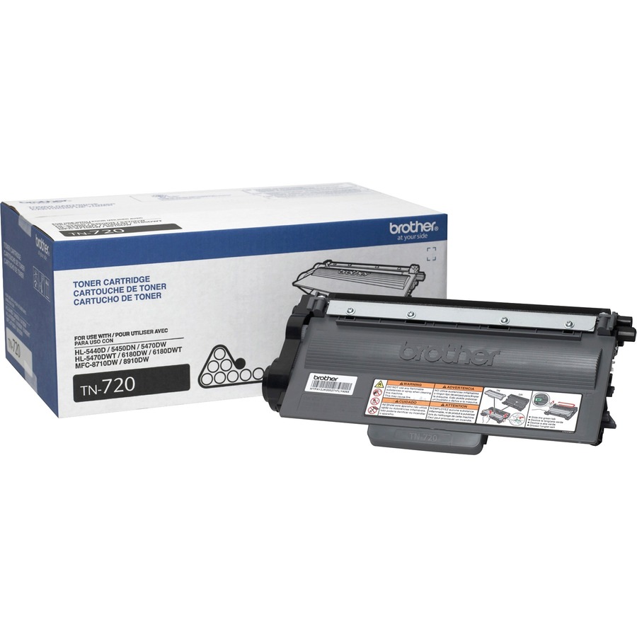 Brother Genuine TN720 Mono Laser Black Toner Cartridge - Monochrome