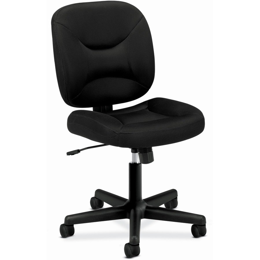 Lorell Classroom Adjustable Height Padded Mobile Task Chair Black