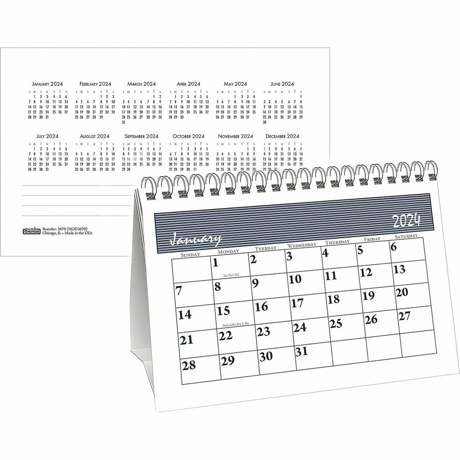 House of Doolittle Spiral Bound Tent Top Calendars Office Supply America