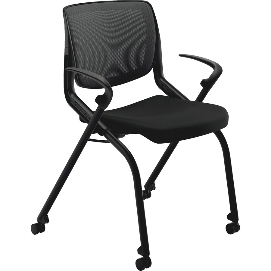 HONMN202ONCU10 HON Motivate Nesting / Stacking Chair Black Fabric