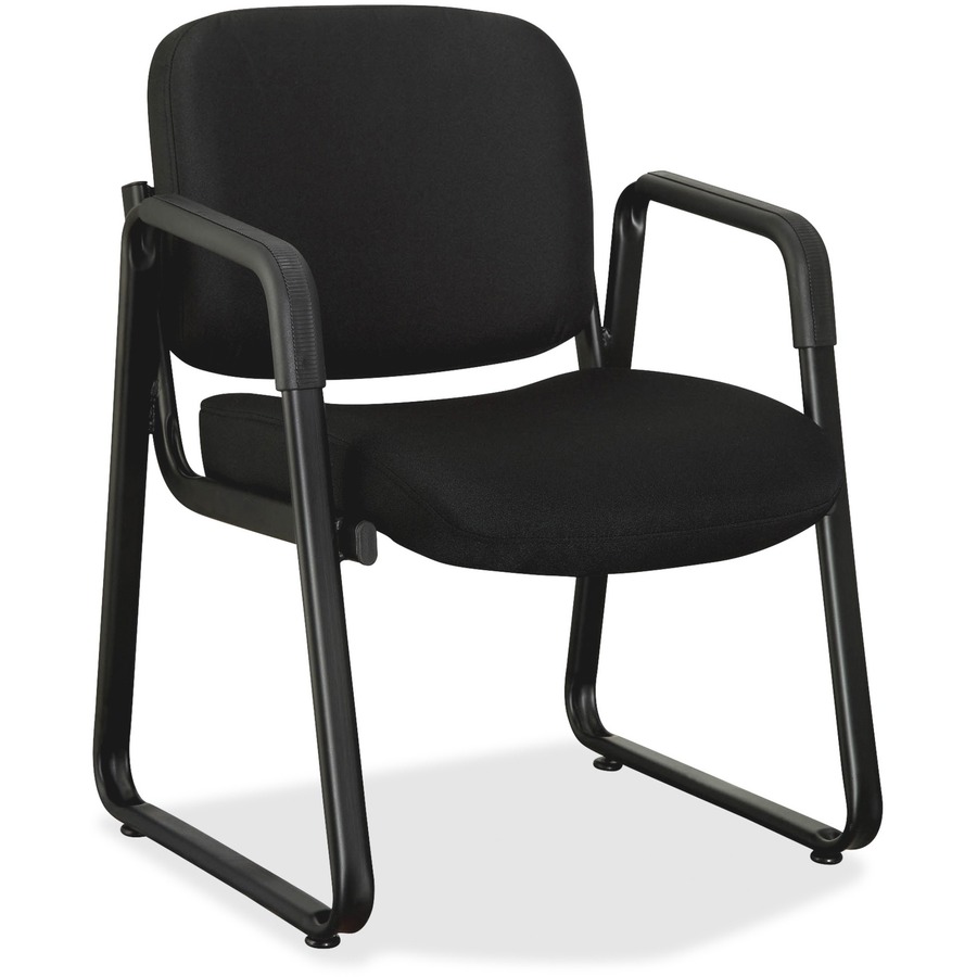 Lorell Classroom Adjustable Height Padded Mobile Task Chair Black