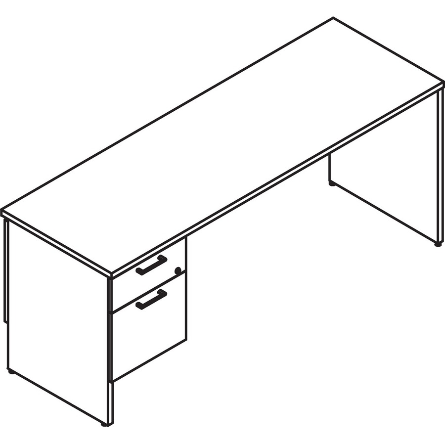 Lacasse Left Pedestal Credenza Low Profile 72 X 20 X 29 2