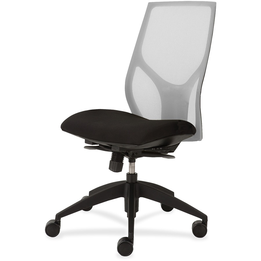 High back armless online desk chair