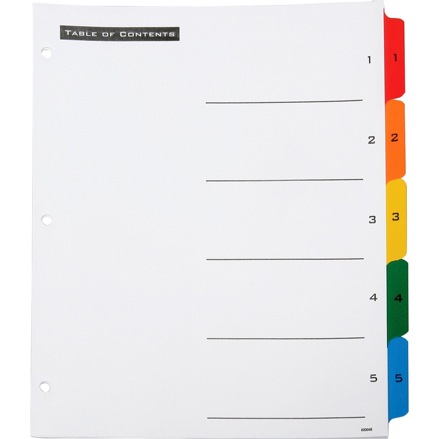 SKILCRAFT Table of Contents Dividers - Zerbee